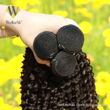 WKS Human Weave Bundles  Virgin Kinky Curly Hair Extension Cuticle  Virgin Remy Afro Kinky Curly